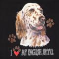 ENGLISH SETTER 1- Anglický setr potisk na tričku, polštářku
