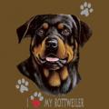 ROTVAJLER -ROTTWEILER-,potisk na tričko , polštářek 1 