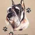 KNÍRAČ -SCHNAUZER , potisk na tričko, polštářek