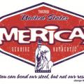 AMERIKA . nápis na tričko