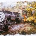 PARNÍ LOKOMOTIVA - VLAK -potisk na tričko,polštářek- 5